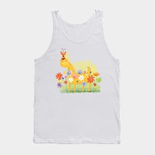 I love flower dog Tank Top